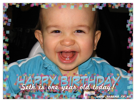 Seth's 1st Birthday!