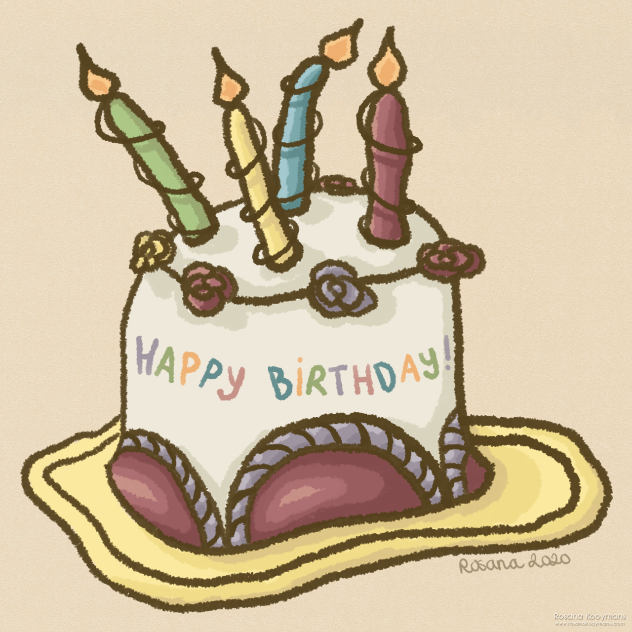 Birthday Cake Hat Illustration