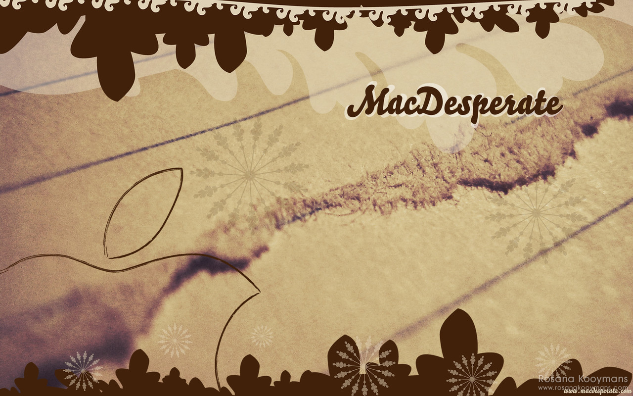 MacDesperate - Old Notes with Brown Decorations - wallpaper