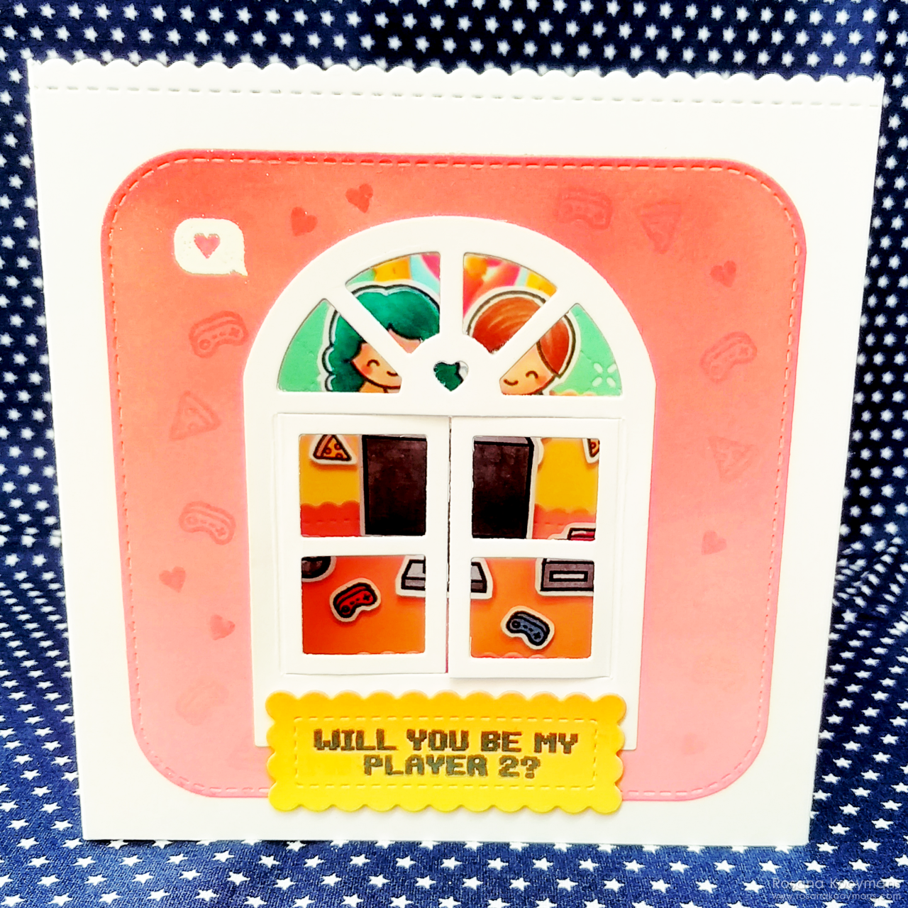 Lawn Fawnatics Challenge #33 (Fun Folds) Lawn Fawnatics Challenge #33 (Fun Folds) card by Rosana Kooymans using Lawn Fawn: Screen Time and Lawn Fawn: Flamingo Together stamp sets