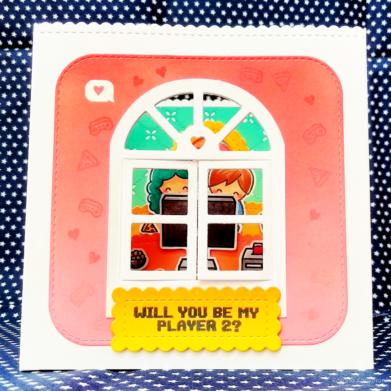 Lawn Fawnatics Challenge #33 (Fun Folds) Lawn Fawnatics Challenge #33 (Fun Folds) card by Rosana Kooymans using Lawn Fawn: Screen Time and Lawn Fawn: Flamingo Together stamp sets