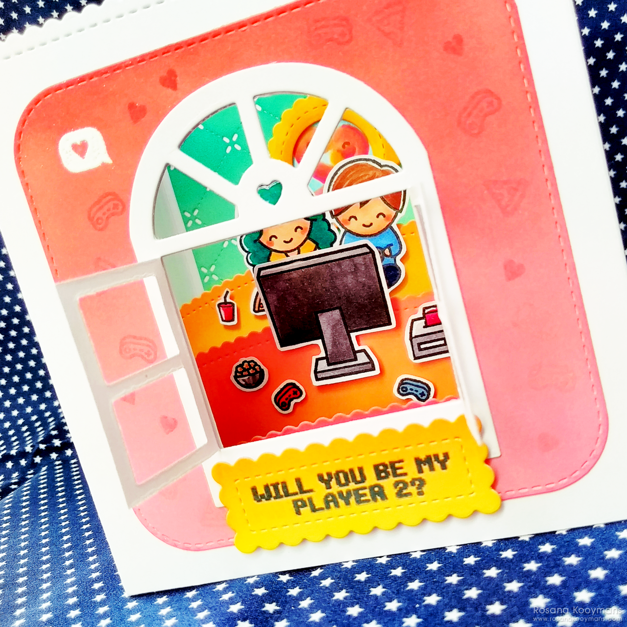 Lawn Fawnatics Challenge #33 (Fun Folds) Lawn Fawnatics Challenge #33 (Fun Folds) card by Rosana Kooymans using Lawn Fawn: Screen Time and Lawn Fawn: Flamingo Together stamp sets