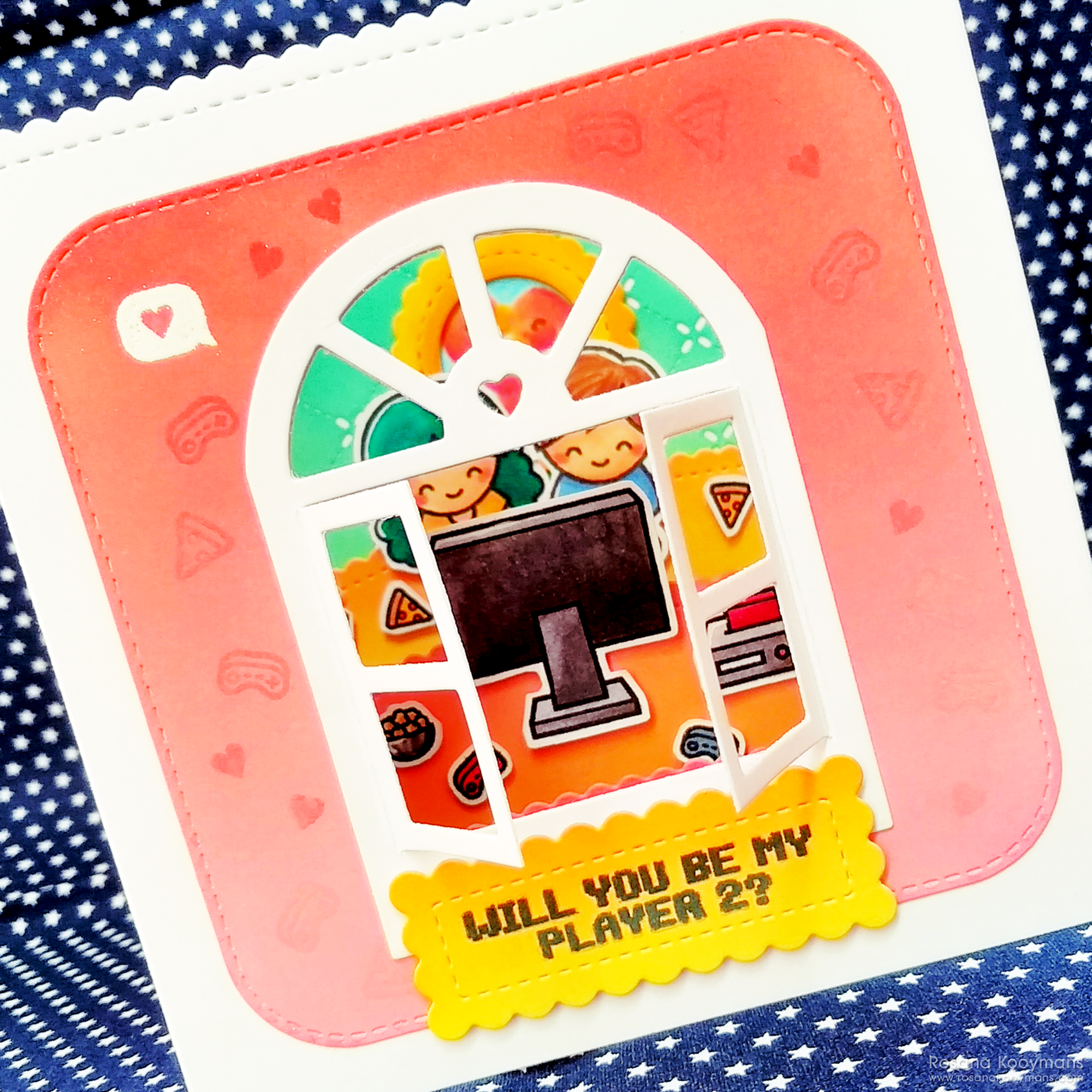 Lawn Fawnatics Challenge #33 (Fun Folds) Lawn Fawnatics Challenge #33 (Fun Folds) card by Rosana Kooymans using Lawn Fawn: Screen Time and Lawn Fawn: Flamingo Together stamp sets